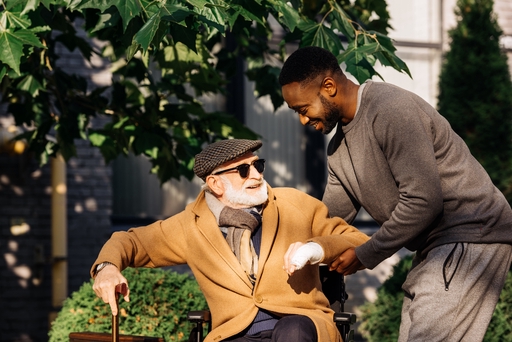 A live-in career assisting a gentleman outside in his garden.