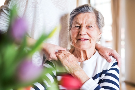 Palliative care being given to a lady by a Consultus live-in carer.