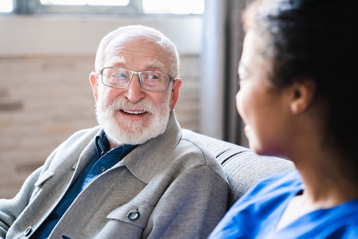 Live-in care being given to a male cancer patients by a Consultus live-in carer.